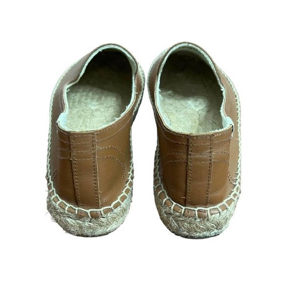 Soludos Espadrille Flats Tan Nude Leather Slip On Size 6 - Picture 4 of 6